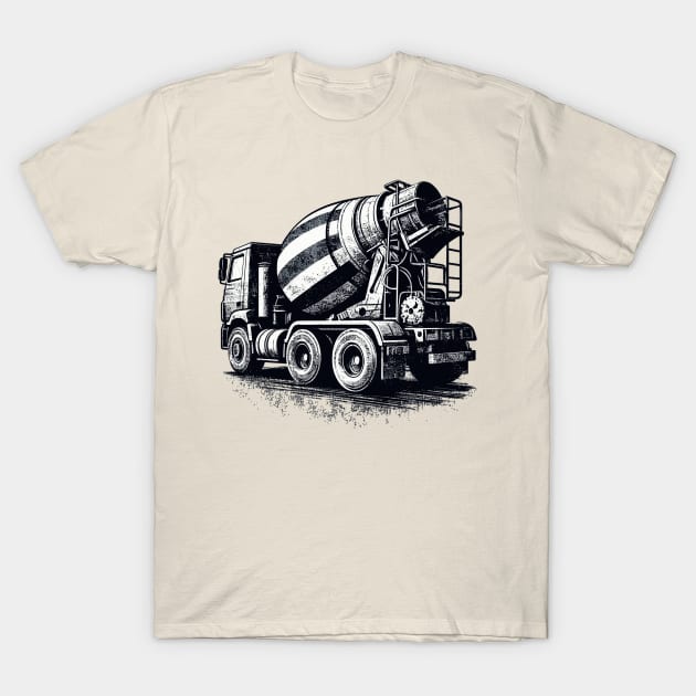 Concrete Mixer Truck T-Shirt by Vehicles-Art